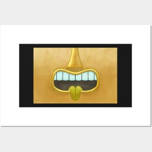 Gold Tiki Tongue Mask! Posters and Art